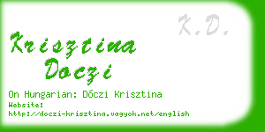 krisztina doczi business card